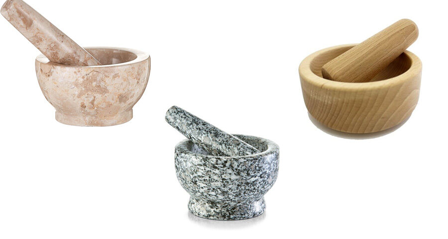 Mortar and pestle set for Pasta with Pesto