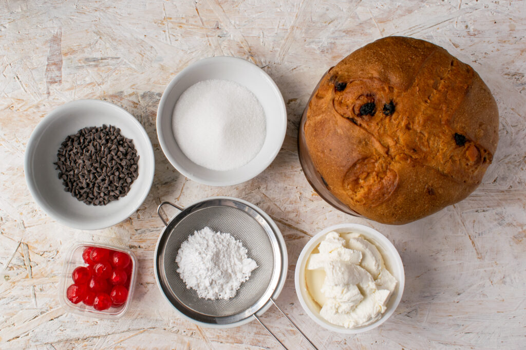 Ingredients for Cassata Panettone Cake Recipe