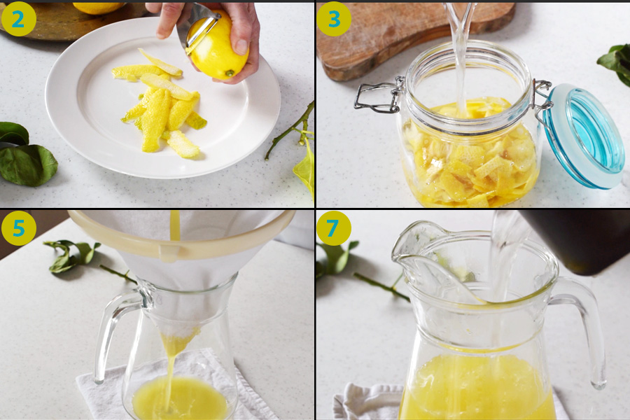 How to make the traditional Limoncello liqueur image