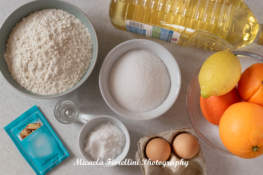 Fried sweet tagliatelle ingredients