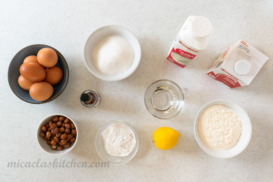 Italian Semifreddo With Hazelnut Praline ingredients