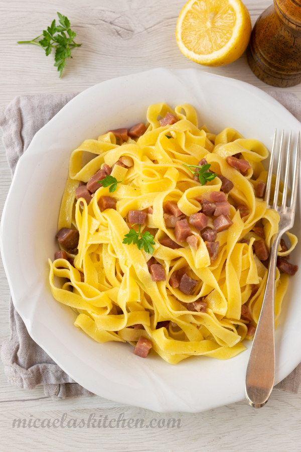 Ham and Lemon Tagliatelle recipe