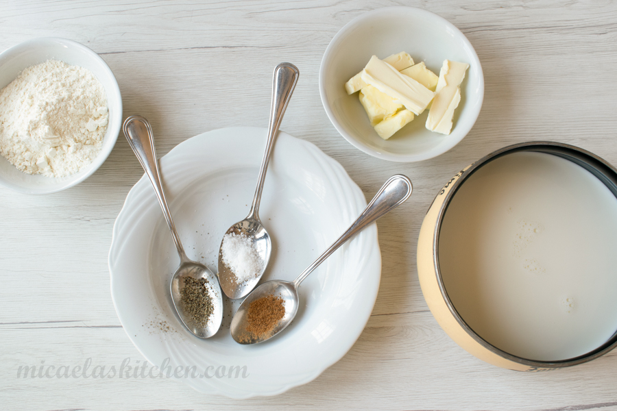 Classic Bechamel Sauce Ingredients