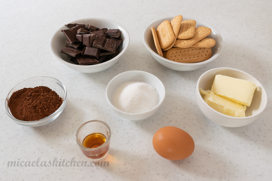 Traditional Chocolate Salami ingredients