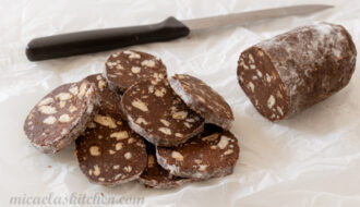 Traditional Chocolate Salami Dessert, Grandmother's Recipe