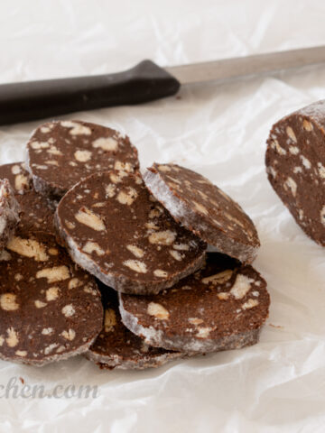 Traditional Chocolate Salami Dessert, Grandmother's Recipe