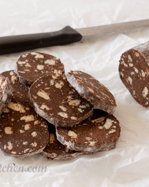 Traditional Chocolate Salami Dessert, Grandmother's Recipe