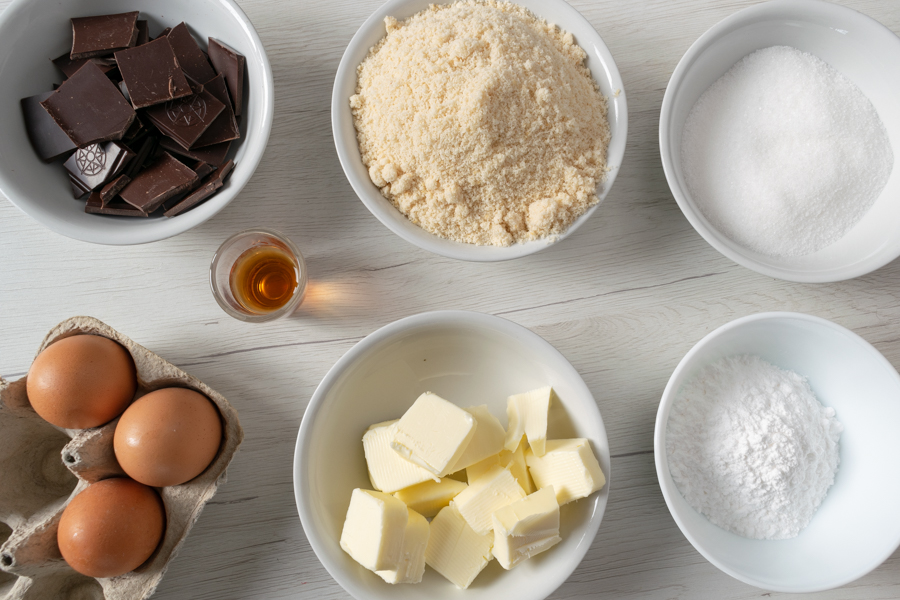 Chocolate Caprese Cake ingredients