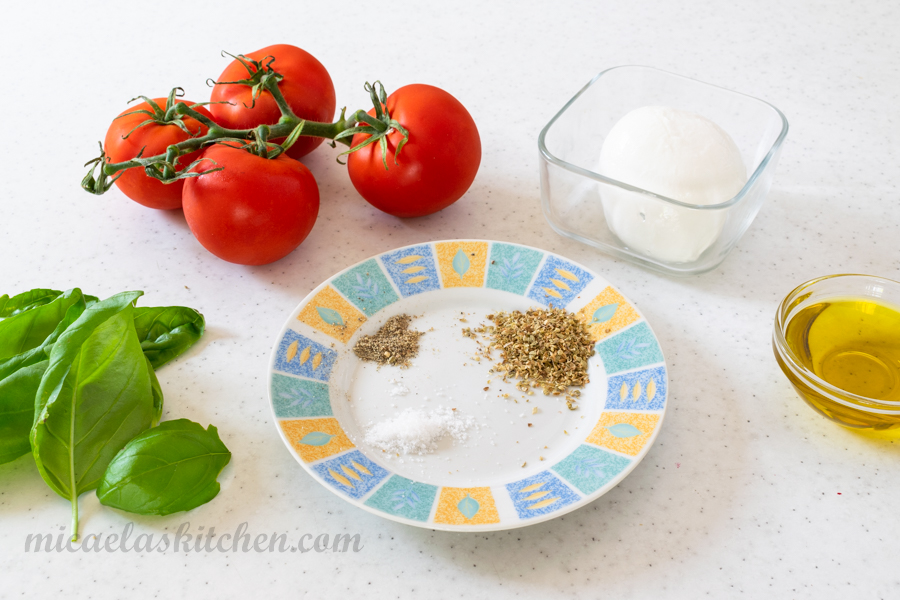 Classic Caprese Salad ingredients