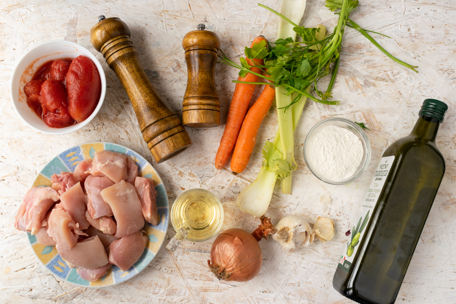 Traditional Chicken Cacciatore ingredients