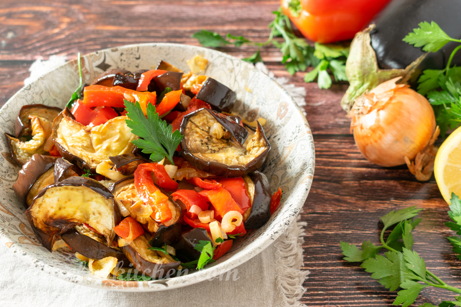 Crispy Air Fryer Eggplant Salad