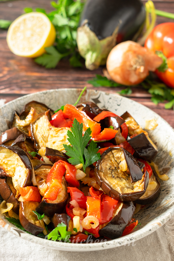 Crispy Air Fryer Eggplant Salad