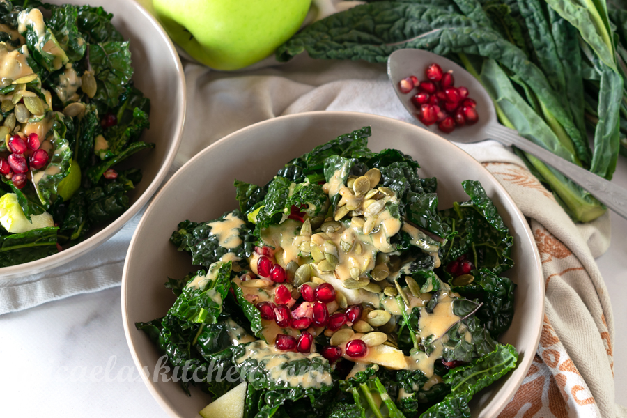 Pomegranate kale salad