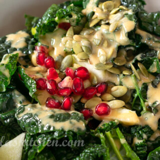 Pomegranate kale salad