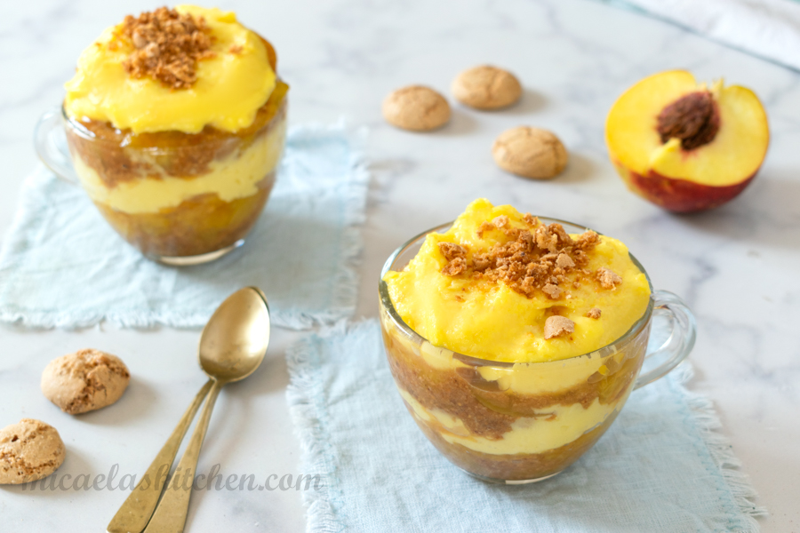 Italian peach custard dessert recipe