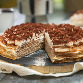 Tiramisu Crêpe Cake